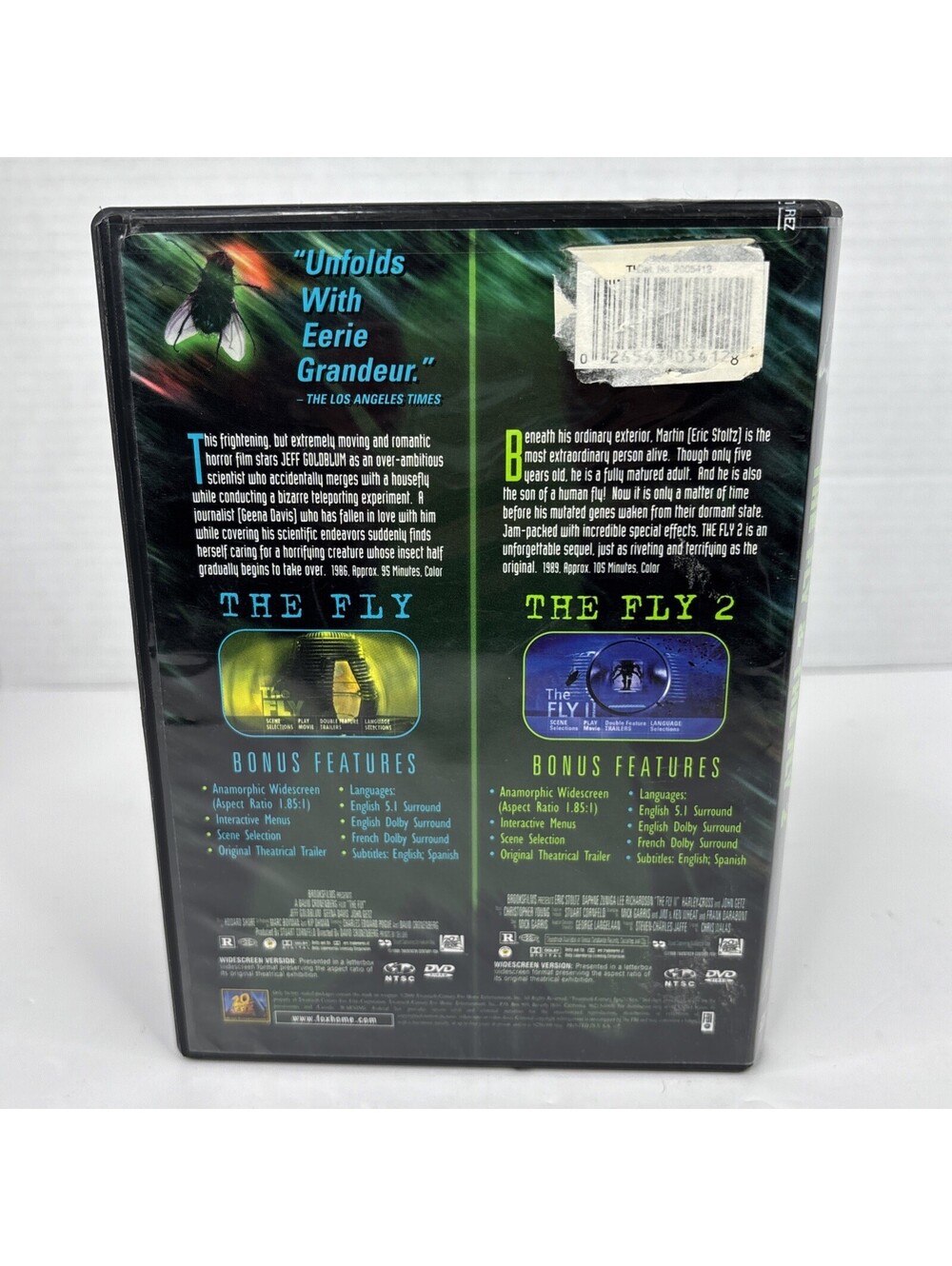 The Fly (1986) and The Fly 2 (1989) Double Feature DVD with Insert Horror - Picture 4 of 8